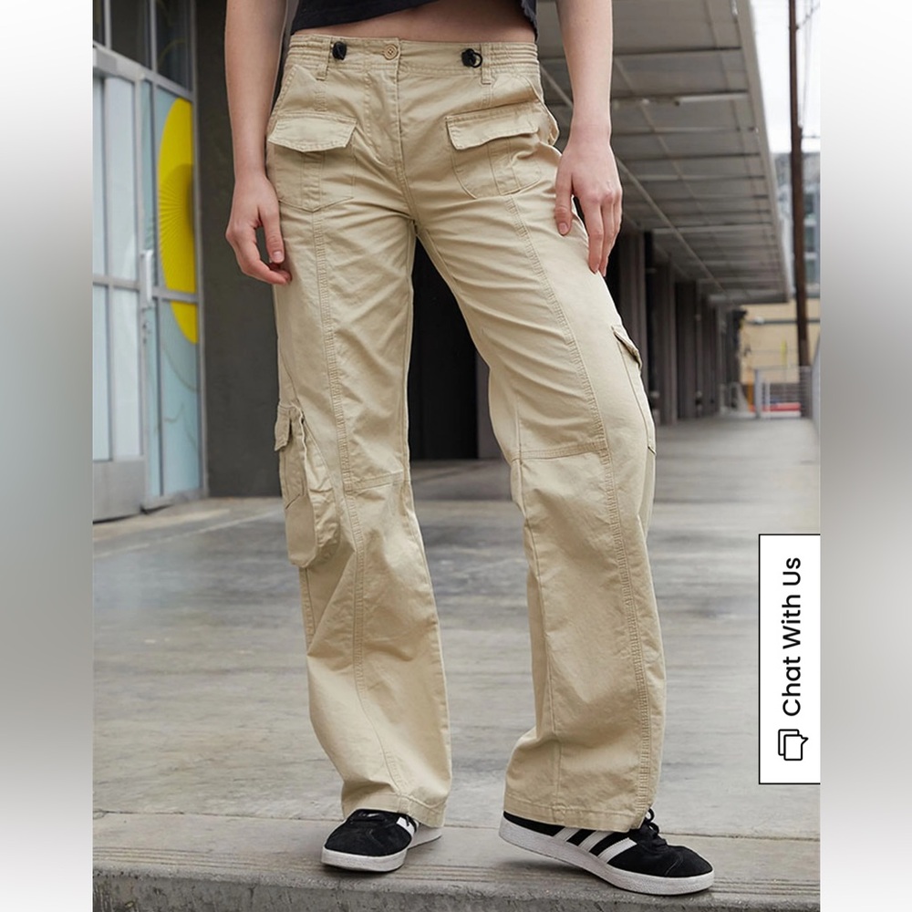 Brandy Melville Kim Cargo Pants in tan/beige